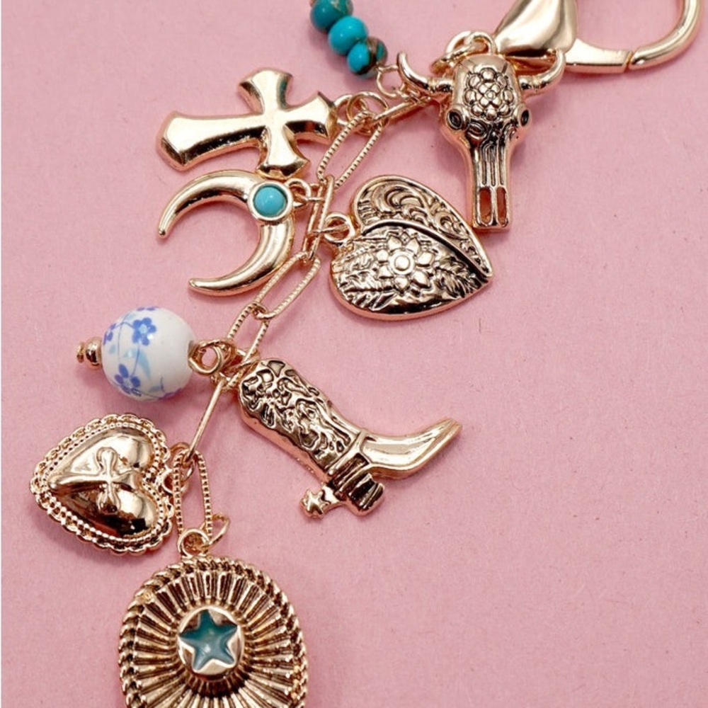 💝 5 for $25 💝 NEW Josslyn Company Western Bag Charm - Picture 2 of 4